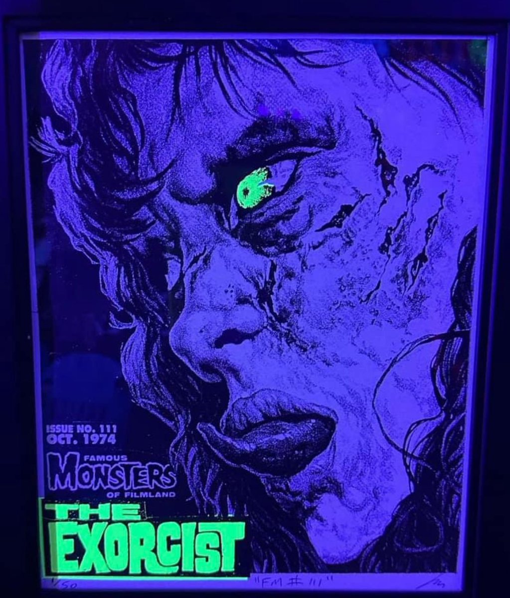 50 years ago today, The Exorcist was released in theaters. To celebrate the occasion we have this super limited edition print from Jim Madison based on our October 1974 issue #111 with cover art from the amazing Basil Gogos. We’ve only got 25 of this limited edition of 50.
