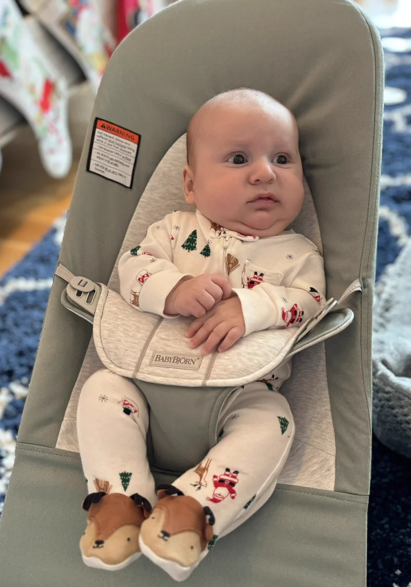 Baby in a bouncer