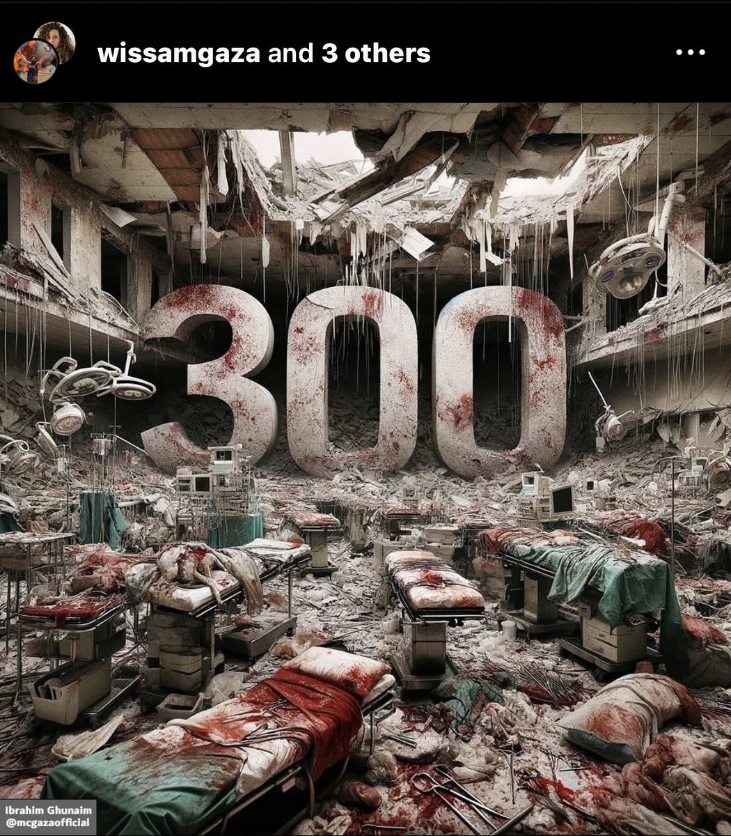 missfalsteenia's tweet image. 300 medical workers, including doctors, nurses, and paramedics, have been killed by Israel since October. 

Three hundred.