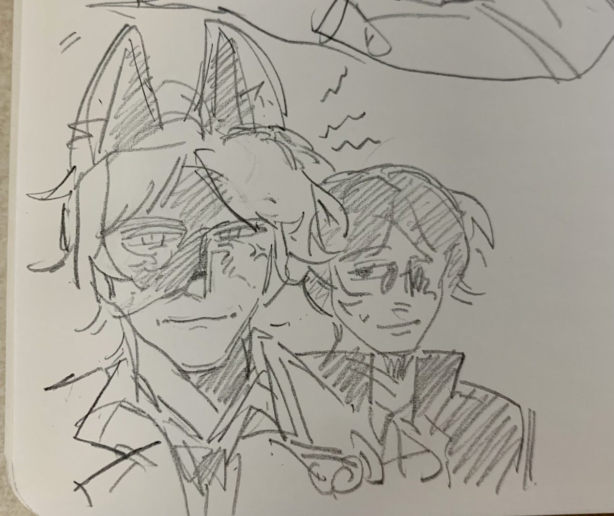 ban_gou63898's tweet image. 之前給朋友畫的羅納德和推理先生，請不要使用🌹。
#探傭