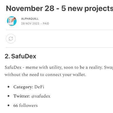 AlphaQuill_'s tweet photo. We found this project at 66 followers on 28th Nov. If you have bought it on day 1, you would have made 500X gains when it hit ATH.
@safudex https://t.co/6OFJUG2NMn