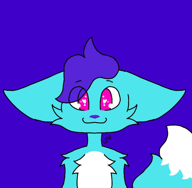 SkyeTheFox2000's tweet photo. Flat color of a pfp of Flirple! ♡ https://t.co/39p9vYv0Pu