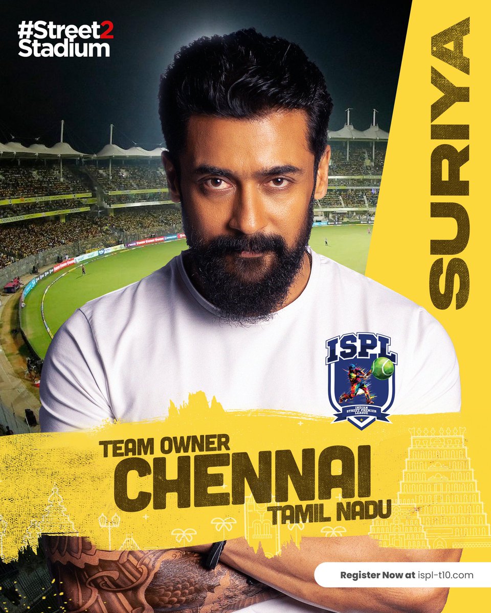 WOOOW! Anbana Fans celebrate @Suriya_offl owning the TeamChennai in #ISPL @ispl_t10 #Street2Stadium 
#StreetCricket #TamilNadu #TeamChennai #Kanguva #Suriya43 #VaadiVaasal #Karna #Rolex 🔥🔥🔥💯🤩