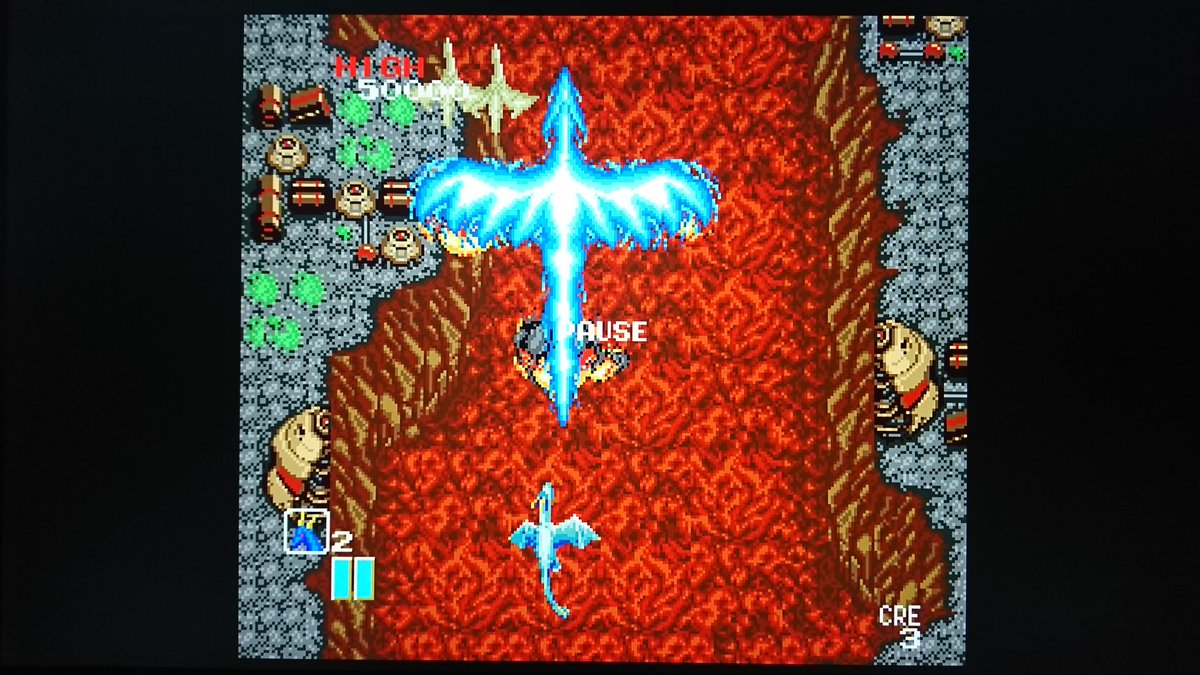 moetarou7's tweet photo. 1991年12月27日 #PCエンジン #HuCARD #ドラゴンセイバー が #ナムコ より発売!
AC版からの移植、ドラゴンスピリットの続編。パワーアップの種類が多彩に、溜め撃ちも可能になった。
AC版に比べ画面は簡素になったものの2人同時プレイ、サンプリングが心地よいBGM、全9面収録等4メガでこれなら上出来! https://t.co/ucHZfqdP0b