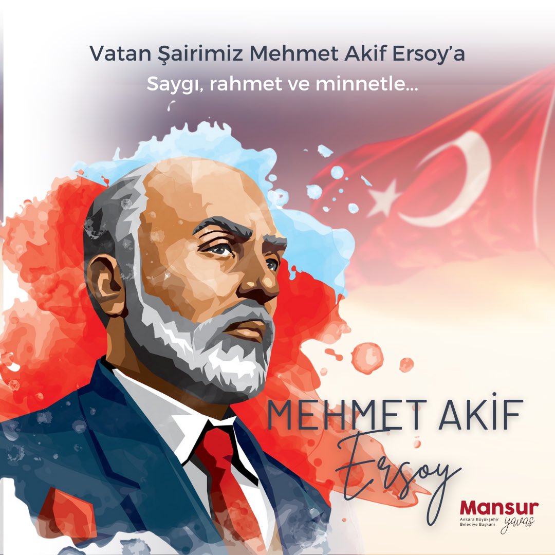 mansuryavas06's tweet photo. İstiklal Marşımızın şairi Mehmet Akif Ersoy’u vefatının yıl dönümünde saygı ve rahmetle anıyorum. https://t.co/t4EbRZxAg9