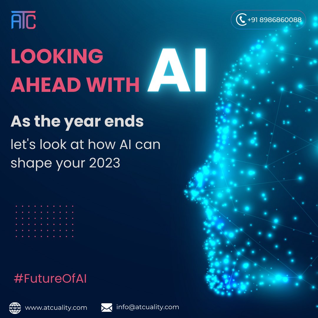 biltiqai's tweet photo. As the year ends let's look at how AI can shape your 2023
Contact Us: +91 8986860088
Visit Website: https://t.co/lSBSedgOu0
Follow us @atcuality for more such cool tech-related content and more! ๐
#newyear2024 #technology #FutureOfAI #FestiveEcommerce #AI #AIinBusiness https://t.co/09NTXUSebE