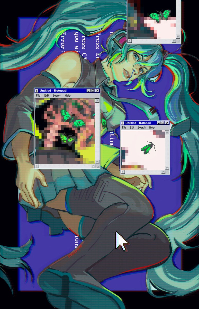 An error has occurred. // #HatsuneMiku #初音ミクイラスト