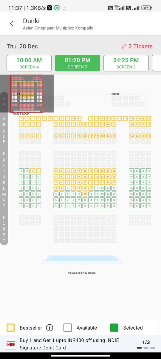 RebelwoodFan's tweet photo. @SumitkadeI #Dunku is going bonkers in Hyderabad today, Superb Trending 🔥

Performing better than Xmas Hyderabad 

Day 6 can challenge Day 1 Biz that too on working day.. Power of Extraordinary WOM https://t.co/1KLwG0OIKV