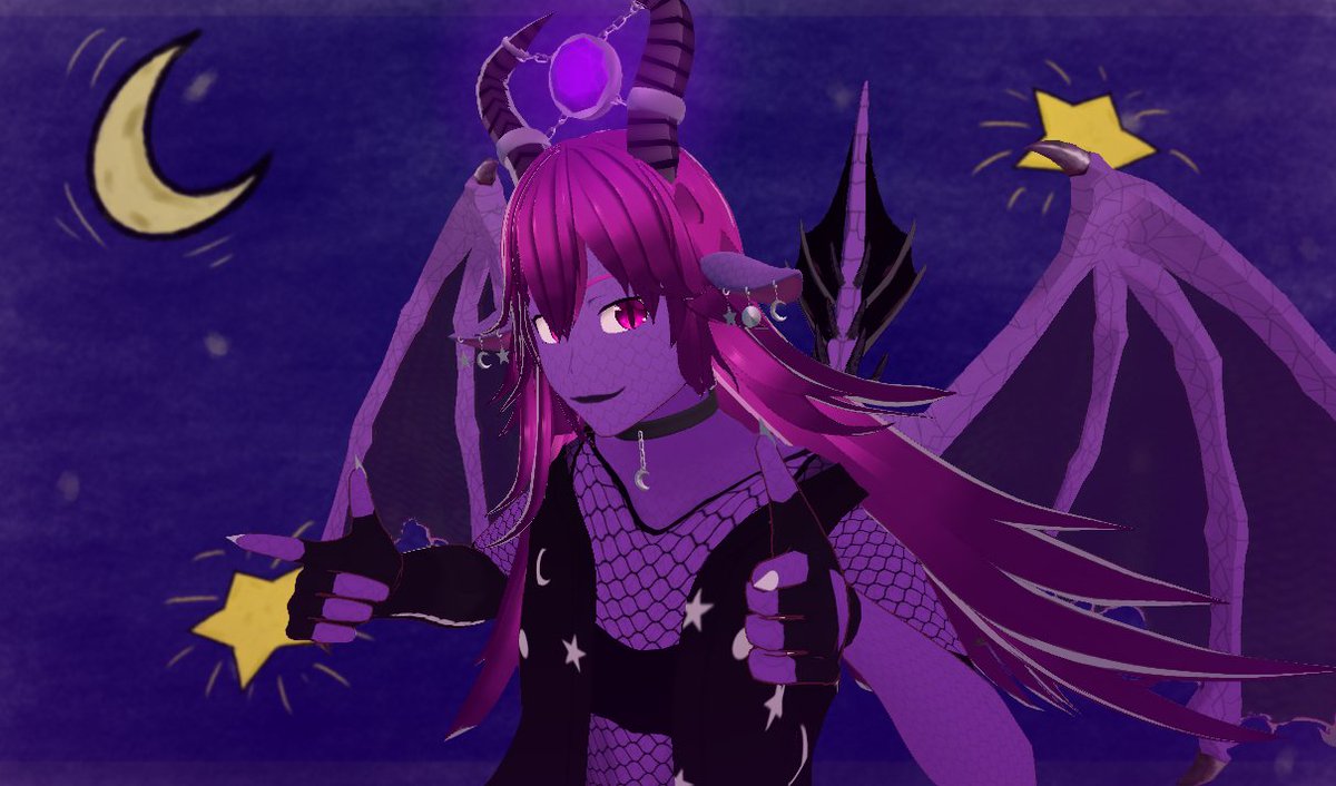 T3rragonis's tweet photo. Never did one of these proper so
Hi! I'm Terragonis! New Dragon Vtuber on the block! I'm a galaxy dragon who was raised by a witch. I'm a punk nonbinary pansexual who plays a bunch of types of vidya game and my head rattles when I turn. #VtuberSupport #VTuberUprising https://t.co/QiCz29qeqP