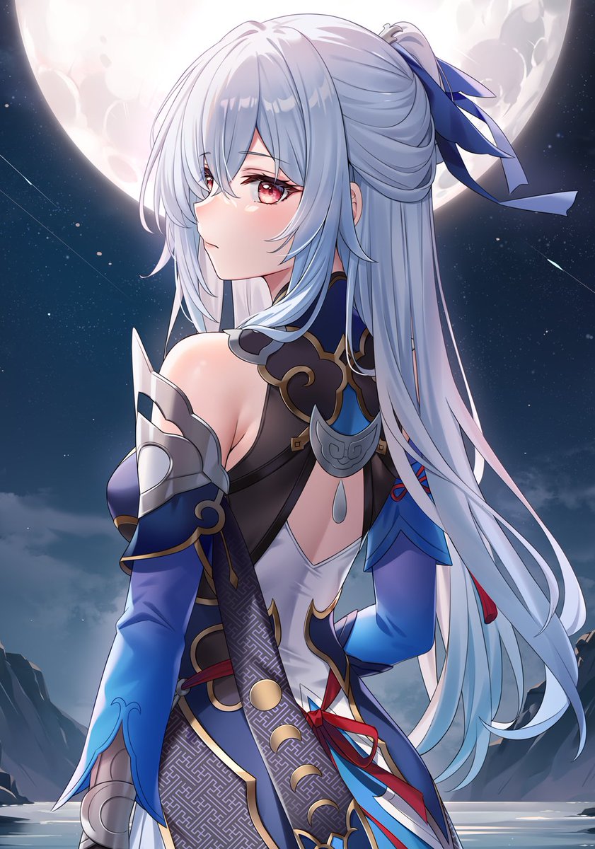 鏡流(スターレイル) 「Under the moonlight  #HonkaiStarRail」|Hitsuのイラスト