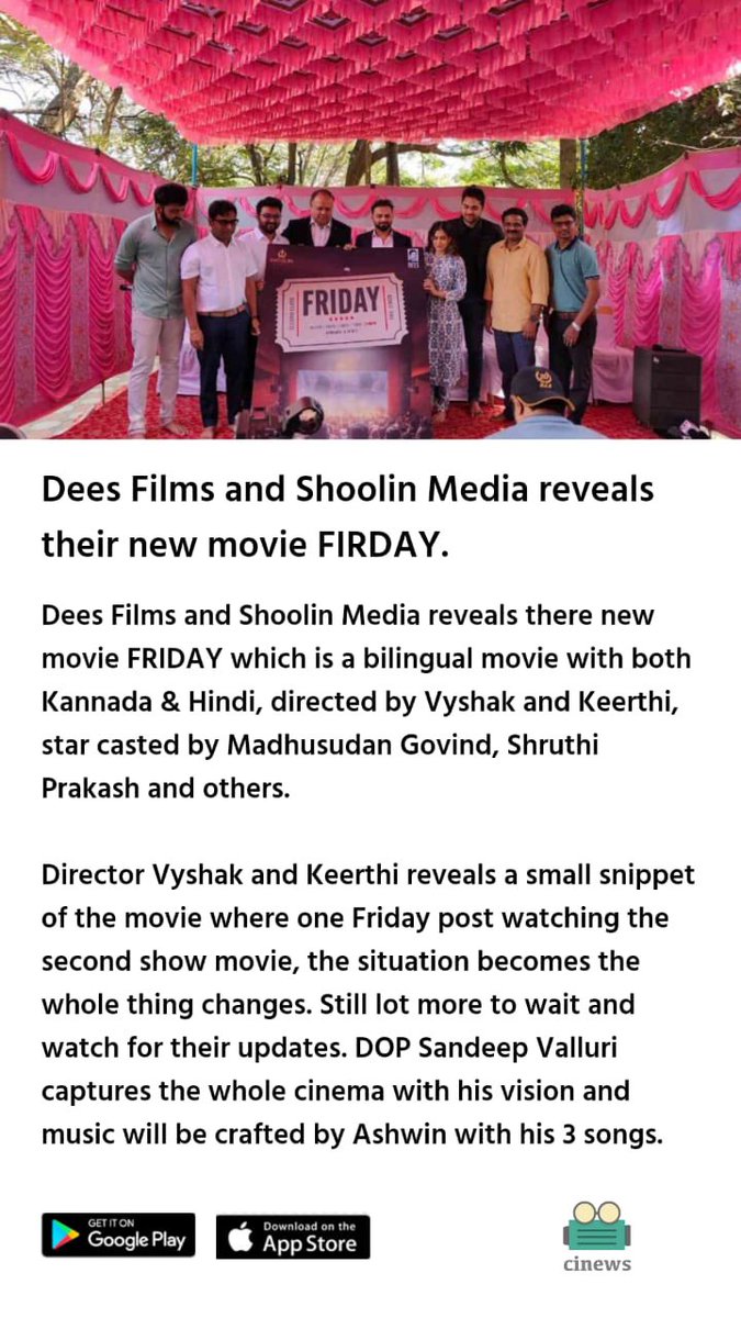 cinewsofficial's tweet image. Dees Films and Shoolin Media reveals their new movie FIRDAY.

Download Cinews, to read Filmynews.    

Install now on Android: 
tstudios.in/cinews/android    

iOS: tstudios.in/cinews/ios

#friday #fridayfilm #cinews