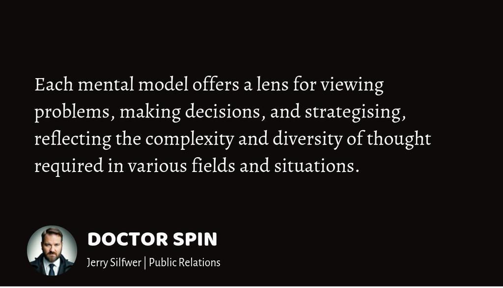 SpinAcademyPR's tweet photo. As a PR adviser, I often must rely on mental models.

Read more 👉 https://t.co/j8gkBeS15b

#PublicRelations https://t.co/ZTs5Cg0XKq