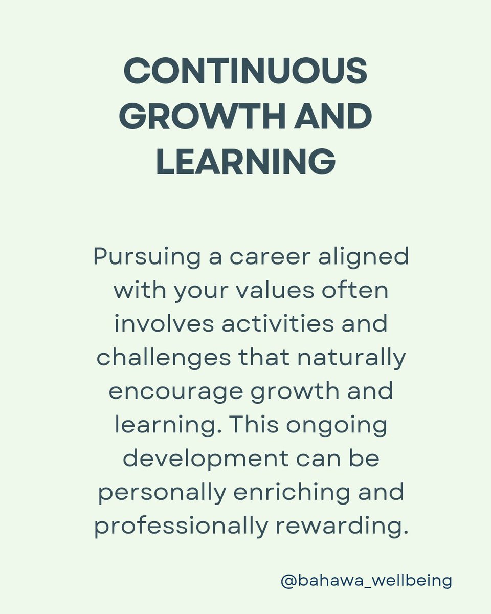 BahawaWellbeing's tweet photo. Your values and passions are the compass guiding your career journey. Take time to explore what truly ignites your spirit! ✨️
(1/2)
-

#BahawaWellbeing 

#careerwellbeing #careerdevelopment #career #passion #values #alignment  #professionalgrowth  #motivation #happiness https://t.co/7laIZPVqsX