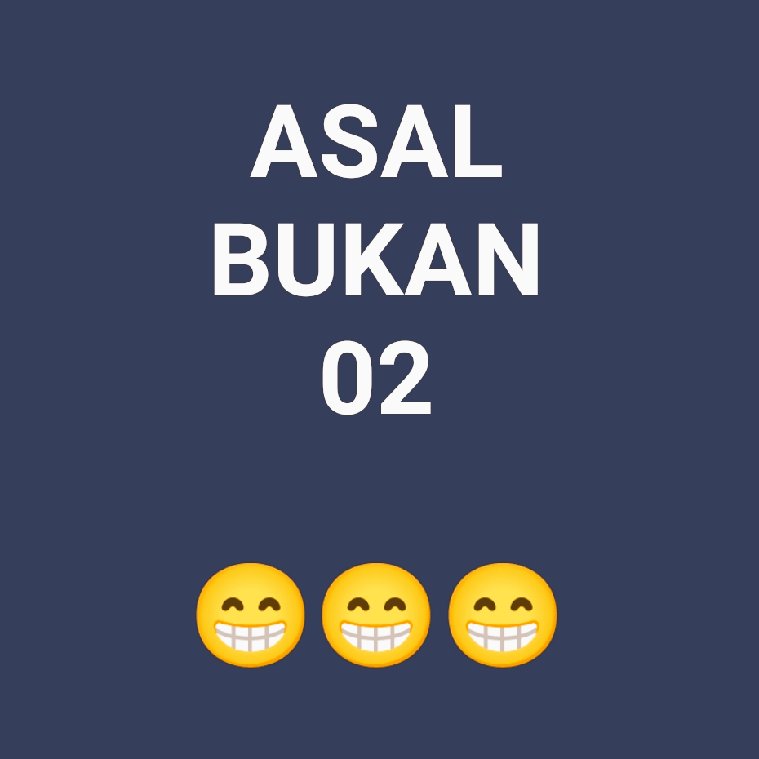Yang setuju, RT kerassss....!!
Asal bukan 02.