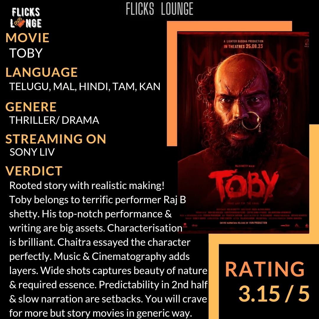 FlicksLounge's tweet photo. #toby
#tobyreview
#rajbshetty https://t.co/t0umndByrJ