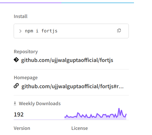 📈 Weekly #npm downloads: 192. Not bad! Let's keep building. 💻🚀 #NodeJS #FortJS #WebDevelopment #APIDevelopment