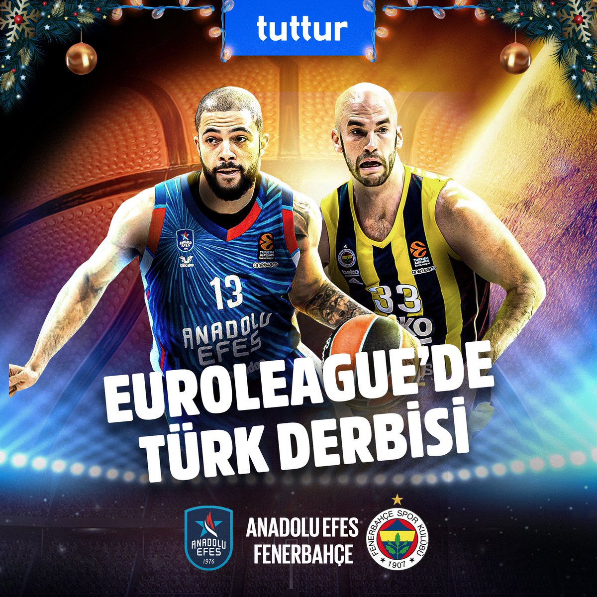 🔥EuroLeague'deki iki temsilcimiz Anadolu Efes ve Fenerbahçe, Sinan Erdem'de kozlarını paylaşacak. ⚡️İki takım arasında oynanan son 5 maçın 4'ünü Anadolu Efes kazandı. 🤔Sence bu akşam sonuç ne olacak? 👉tuttur.com/mac-detayi/141… #AnadoluEfes #Fenerbahçe #EuroLeague