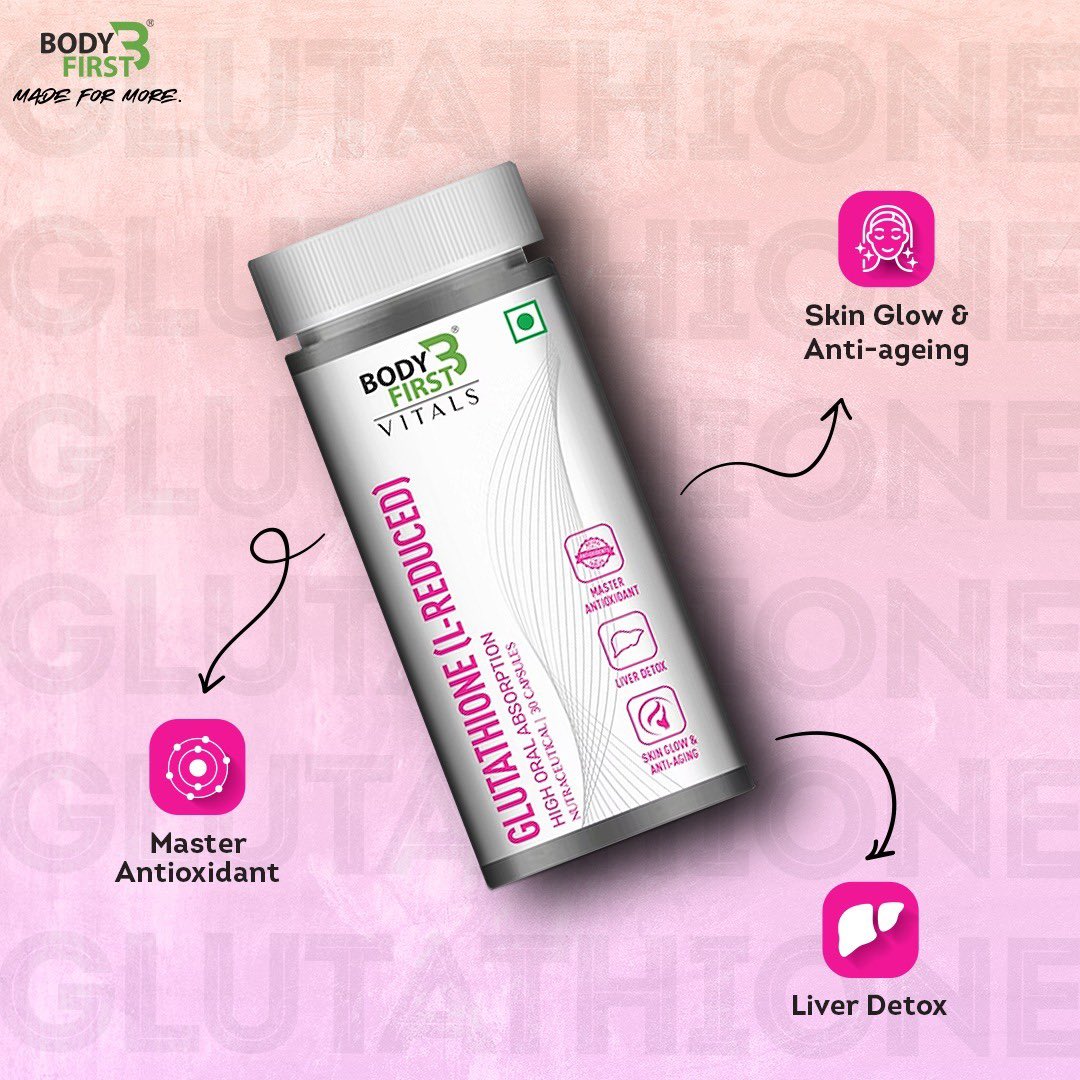 In Frame- BodyFirst Glutathione! 💁🏻‍♀️ Prioritize your well-being with this antioxidant-rich formula, and let your inner radiance shine. Packed with antioxidants, it supports cellular health, boosts immunity and enhances radiance. 💅🏻💊 Your key to holistic well-being. ✨