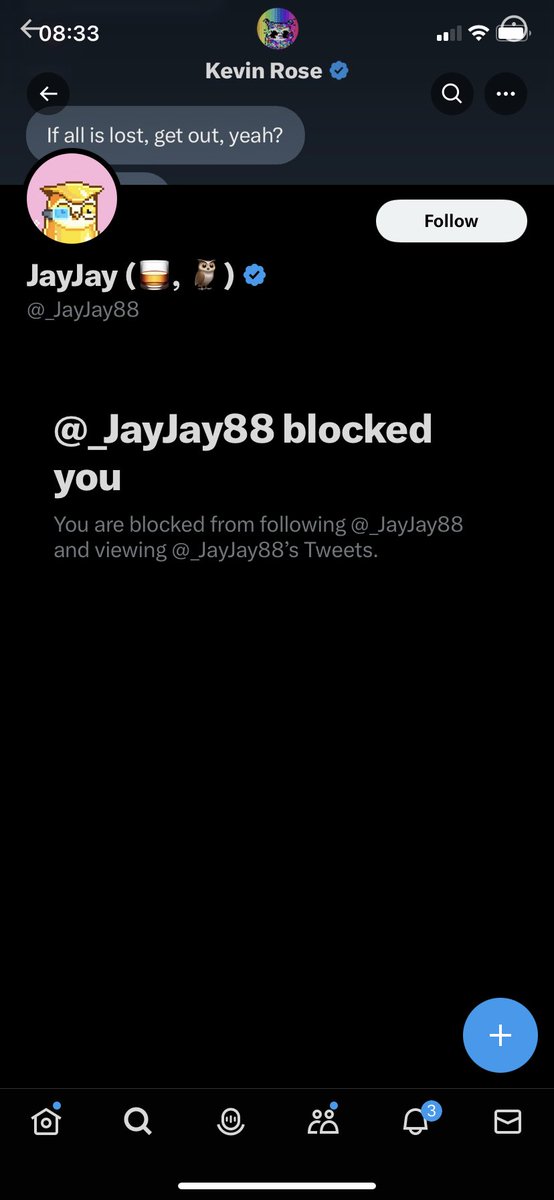 Lmao, he can give it out but can’t take it ! 

<a href="/_JayJay88/">JayJay</a> <a href="/moonbirds/">Moonbirds</a> <a href="/proof_xyz/">PROOF</a>