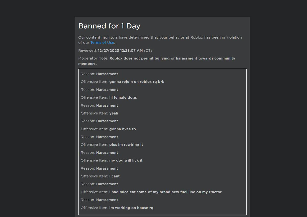 roblox fix your mother fucking moderation lmaoo
