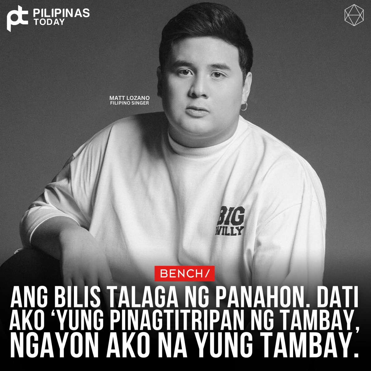 Ang bilis talaga ng panahon. Dati ako ‘yung pinagtitripan ng Tambay, ngayon ako na yung tambay.

#PilipinasToday
#MattLozano
#Bench