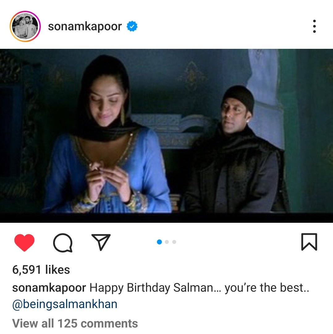 i_yogesh22's tweet photo. "Happy Birthday Salman... You're the Best"

Actress and a Die Hard Salman Fangirl #SonamKapoor Wishes MEGASTAR SALMAN KHAN on Instagram!

HBD MAHANAYAK SALMAN
#HappyBirthdaySalmanKhan https://t.co/t6bQBDG9ih