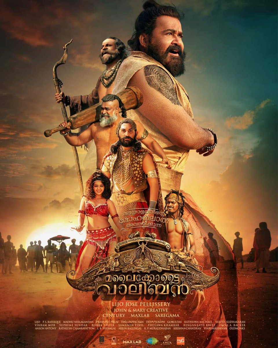 dhathrilal's tweet photo. Best Poster Campaign in Recent Times From Mollywood 👏

Kudos to the team 🙌

#MalaikkottaiVaaliban | #Mohanlal @Mohanlal https://t.co/u0LuHGD3II