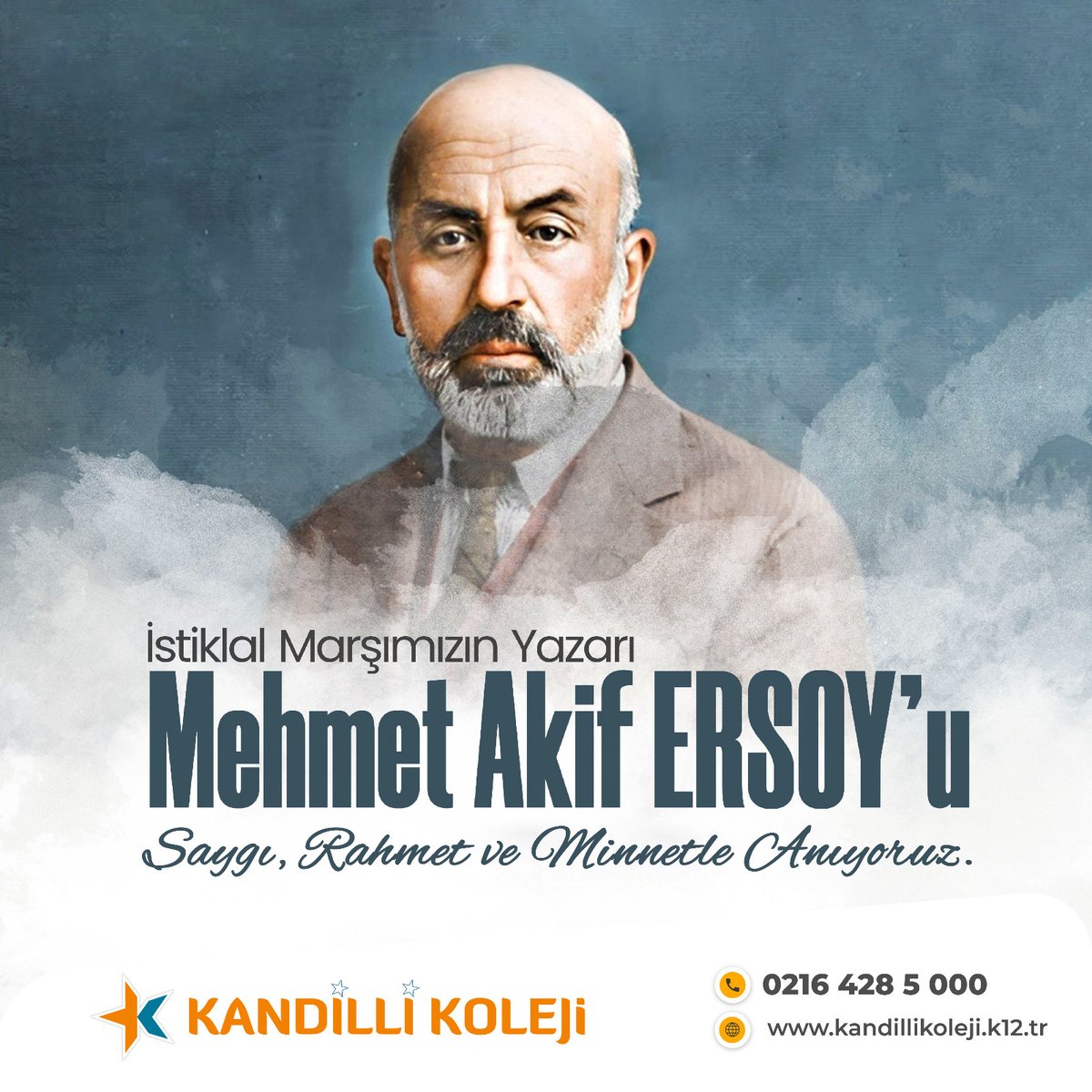 İstiklal Marşımızın Şairi Mehmet Akif ERSOY’u Vefatının 87. Yıl Dönümünde Rahmetle Anıyoruz…

#kandillikoleji #mehmetakifersoy #istiklalmarşı