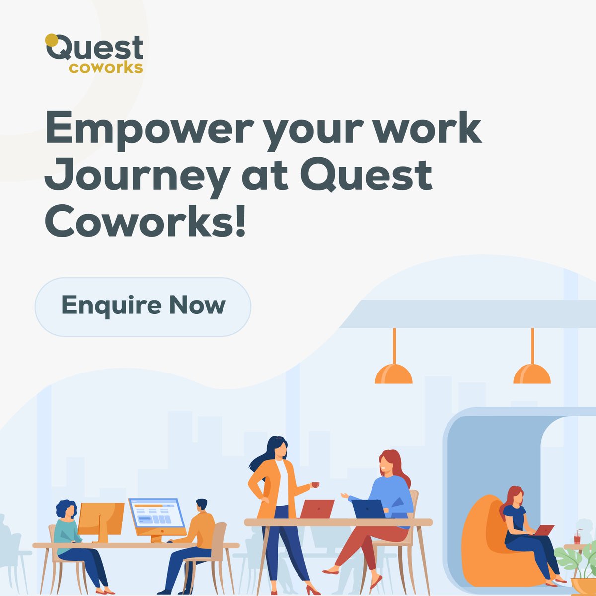 MarketingQuest3's tweet image. Empower your work journey at Quest Coworks! From versatile meeting rooms and coworking spaces to virtual offices, film studios, and private office spaces. Choose a One Day Pass or relax in our recreational zones. Elevate your workspace experience now! 🚀💼

#WorkspaceElevation