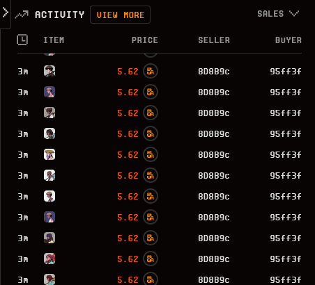 Xeer's tweet photo. If you think ETH NFT floors are going up organically, think again. 

The farmers are getting smarter. Holding onto supply and baiting bids before dumping. 

This farmer just dumped 20 @Azuki into bids and 16 a few days earlier. He still has 54 Elementals, 178 Beanz, 179 HV-MTL, https://t.co/Cf5ghCpXyv
