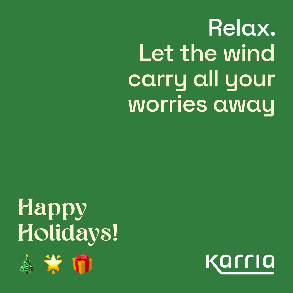 Compliment of the season 🎄🤩
Ease into the season and let Karria carry away the weight of your moves.