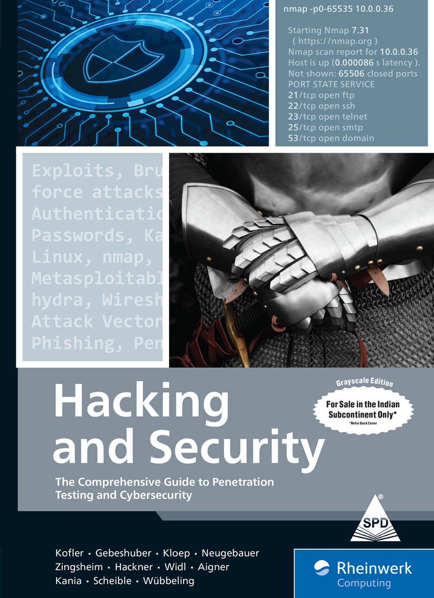 Hacking and Security by @michaelkofler (Author) @shroffpub & @rheinwerkverlag (Publishers) Buy from Computer bookshop using this link: tinyurl.com/3cxs93ex #security #privacy #cloudcomputing #softwaretesting #computersecurity #databasemanagement #softwareengineering #books