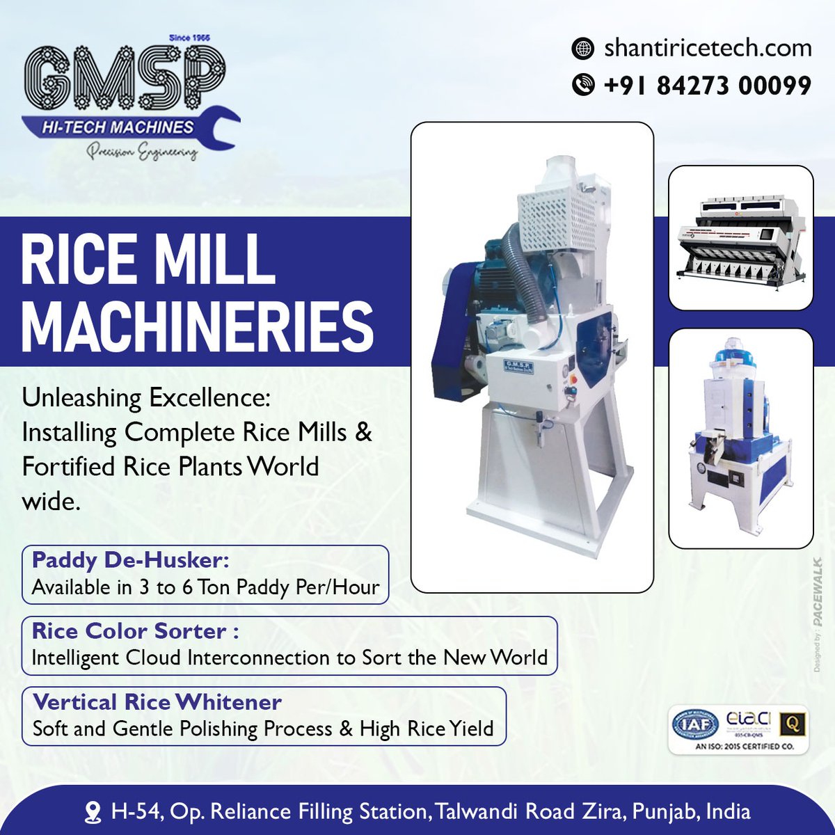 GmspHighTech's tweet image. 𝐆𝐌𝐒𝐏 𝐇𝐢-𝐓𝐞𝐜𝐡 𝐌𝐚𝐜𝐡𝐢𝐧𝐞𝐬 

Revolutionizing Rice Mill Machinery for Efficient and High-Quality Processing.

Choose GMSP for innovation, precision, and excellence in rice milling. 

#GMSP #RiceMillMachineries #PrecisionProcessing #QualityRice #InnovationInMilling