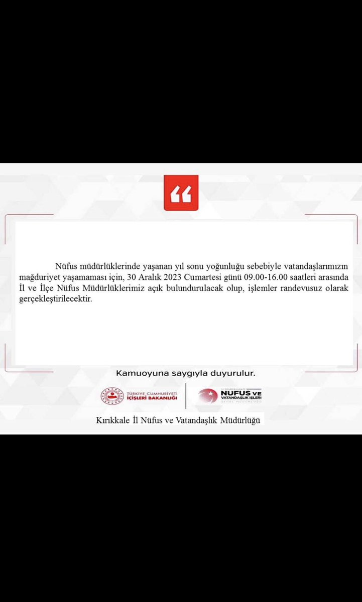 kirikkalenufus's tweet photo. Kamuoyuna saygıyla duyurulur.
#HayatınızınHerAnında
@itasyapan @TC_kkalevalilik @TCNufus @aysel_karabiber https://t.co/aYrXdnhyrO