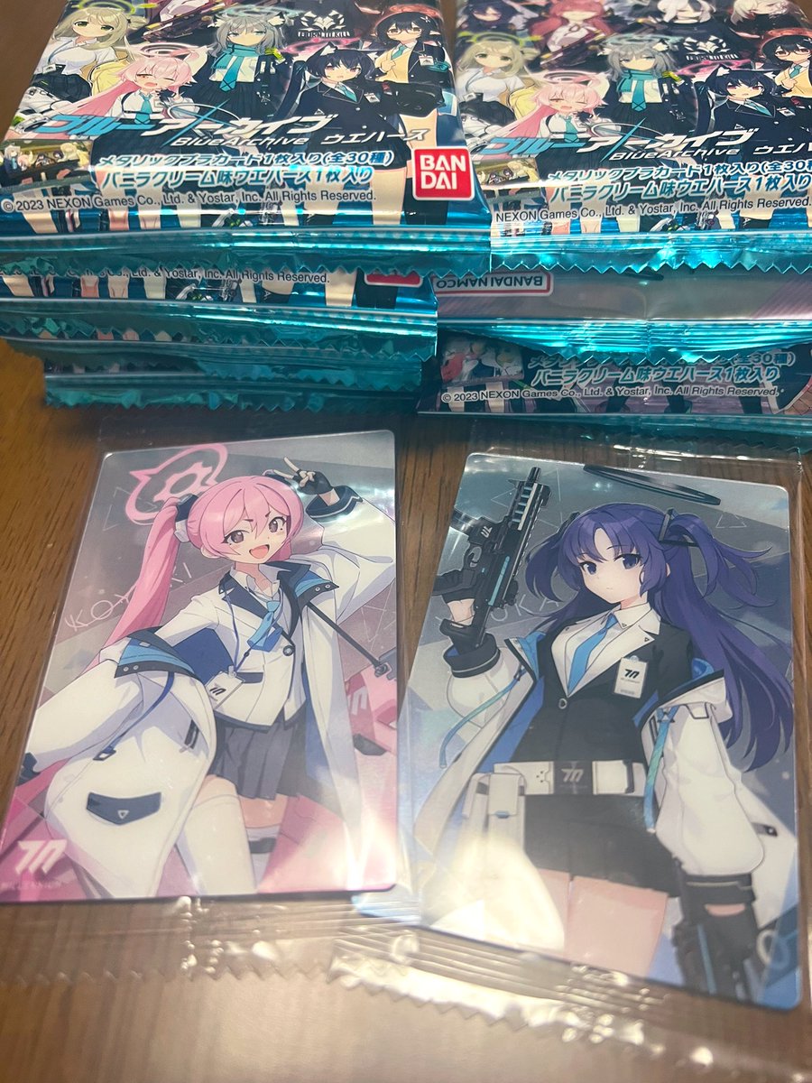 koyuki (blue archive) ,yuuka (blue archive) multiple girls id card gun weapon halo necktie jacket  illustration images