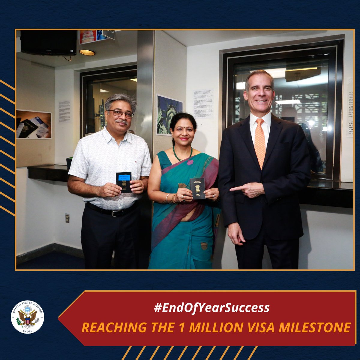 #EndofYearSuccess: September was a big month for #USIndiaDosti. From @POTUS's attendance at the #G20 summit to Mission India’s achievement in processing 1M visas! Building on #USIndiaEducation ties continued with education fairs across India to support students to #StudyintheUS.