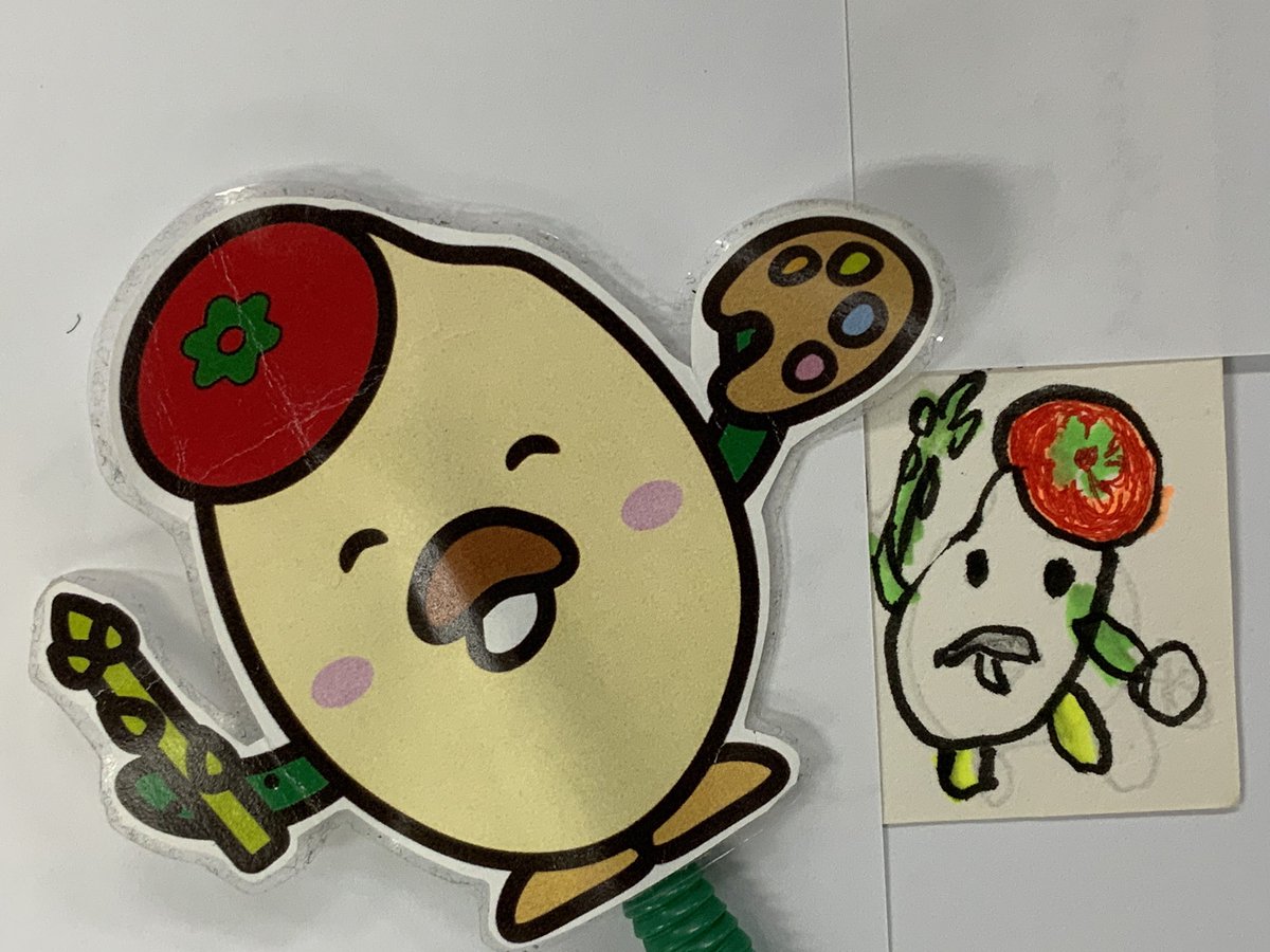 イラストが届きましたぞ〜！！ありがとですぞ♪
わしは　#コメナルド画伯　ですぞ♪
#JA #JA会津よつば　#公式キャラクター