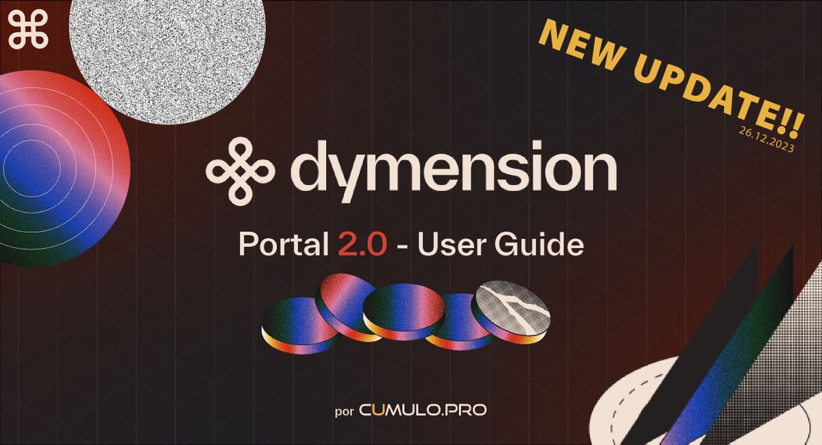 Cumulo_pro's tweet photo. ๐ Exciting News from Cumulo! ๐
We're launching the updated @dymension Portal Guide 2.0, featuring advanced tools and functions for an enhanced experience. Discover what's new!
#Cumulo #PortalApp #UpdatedGuide
๐ https://t.co/K5n4zo6vKM https://t.co/FIw4Rrb7I2
