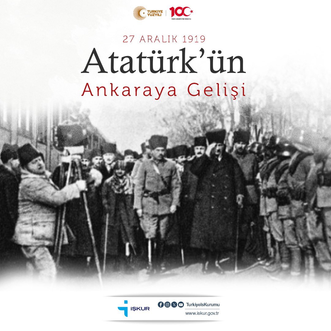Gazi Mustafa Kemal Atatürk’ü Ankara’ya gelişinin 104. yıl dönümünde saygıyla anıyoruz.

#AtatürkünAnkarayaGelişi