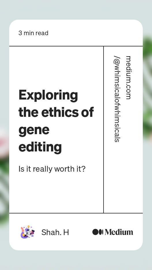 sha_hbh's tweet photo. This newfound capability forces us to confront the age-old question: just because we can, does it mean we should?  #writerslift #Science #WritingCommunity #DNA https://t.co/k249L4caQH https://t.co/J7c7SYRMLd
