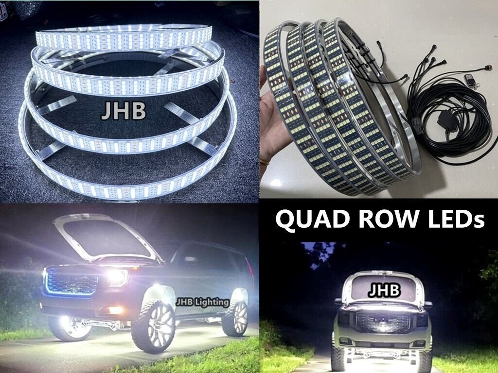 fiacarlighting's tweet photo. JHB Lighting 4x 15.5" Brightest QUAD ROW Switch+Remote Pure WHITE LED Trucks Wheel Rim Lights selling on our ebay store Link to order : https://t.co/iAOONiVKkI
【could search this Item Number 235120143637 on ebay directly】 https://t.co/cHG3CmnIst
