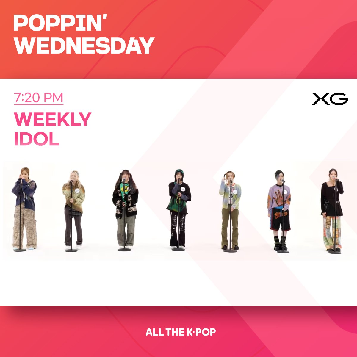 Poppin' Wednesday, STARTING SOON! 팝핀웬즈데이, 곧 시작합니다! 🔔7:20PM #Weeklyidol #XG 📺youtu.be/BKfl_kY0Yxk