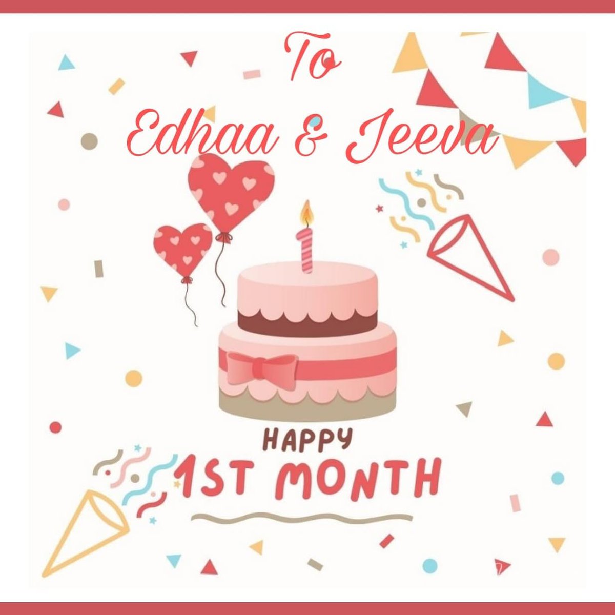 HollywoodNewsV's tweet image. #RubinaDilaik celebrating the first month birthday celebration of her #TwinDaughter #Edhaa and #Jeeva....😍🥰🎊🎊