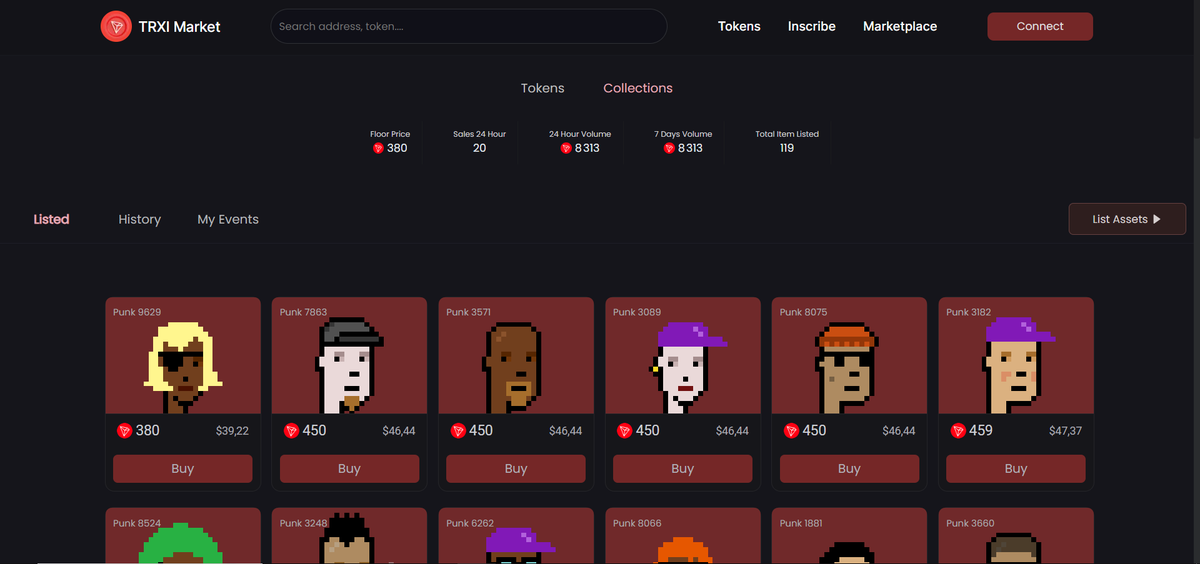 🎉 Exciting News! 🚀 

TronPunks NFT collection is now officially listed on <a href="/TrxiMarket/">TRXI Market</a> for trading! 🌐 Explore the marketplace and dive into the world of unique digital assets.🖼️💎 #NFT #TronPunks #TRC20

🔗 Marketplace Link: trximarkets.com/marketplace/co…