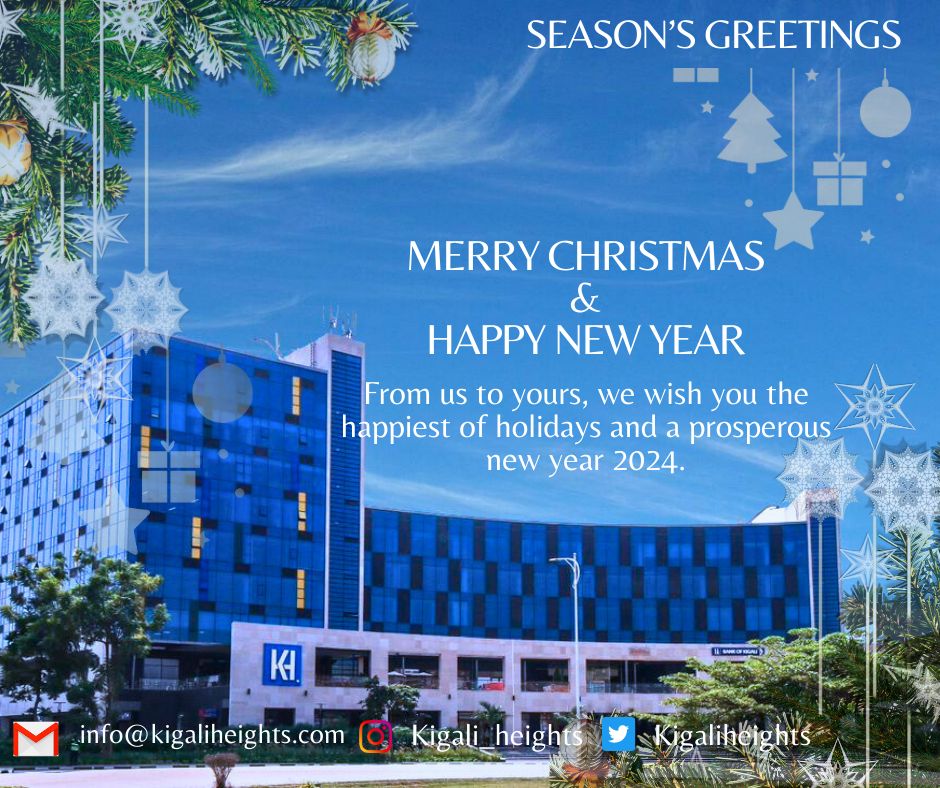 Kigali Heights (@kigaliheights) on Twitter photo From Kigali Heights to yours, we wish you the happiest of holidays and a prosperous new year 2024🥂
<a href="/CityofKigali/">City of Kigali</a> <a href="/Gasabo_District/">Gasabo District</a> <a href="/RDBrwanda/">Rwanda Development Board</a> <a href="/ridersloungerw/">Riders Lounge Kigali</a> <a href="/Derivdotcom/">Deriv.com</a> <a href="/MastercardFdn/">Mastercard Foundation</a> <a href="/javahouseafrica/">Java House ☕</a> <a href="/360DegreesRW/">360 Degrees Pizza Rwanda</a> <a href="/opticarwanda/">opticarwanda</a>
#RwOT #Kigali #Xmas2023 #NewYear2024 . From Kigali Heights to yours, we wish you the happiest of holidays and a prosperous new year 2024🥂
<a href="/CityofKigali/">City of Kigali</a> <a href="/Gasabo_District/">Gasabo District</a> <a href="/RDBrwanda/">Rwanda Development Board</a> <a href="/ridersloungerw/">Riders Lounge Kigali</a> <a href="/Derivdotcom/">Deriv.com</a> <a href="/MastercardFdn/">Mastercard Foundation</a> <a href="/javahouseafrica/">Java House ☕</a> <a href="/360DegreesRW/">360 Degrees Pizza Rwanda</a> <a href="/opticarwanda/">opticarwanda</a>
#RwOT #Kigali #Xmas2023 #NewYear2024 .