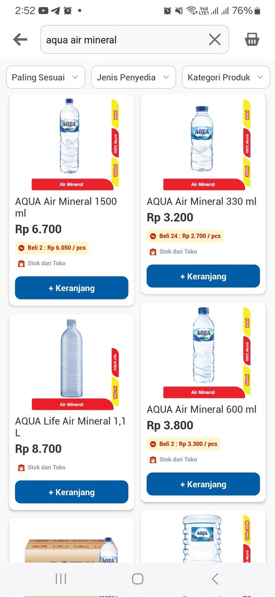 rustamharahap's tweet photo. @NephilaXmus Aqua 600 ml: 3.800
Aqua 1,5 Liter : 6700 https://t.co/Vd1TGR4ekt
