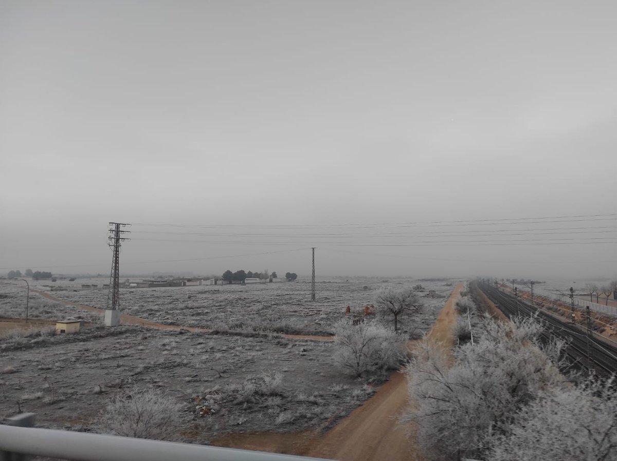 lamesetameteo's tweet photo. Cencellada máxima en La Mancha.

Así ha despertado Socuéllamos (Ciudad Real) https://t.co/9KiAMJZsm1