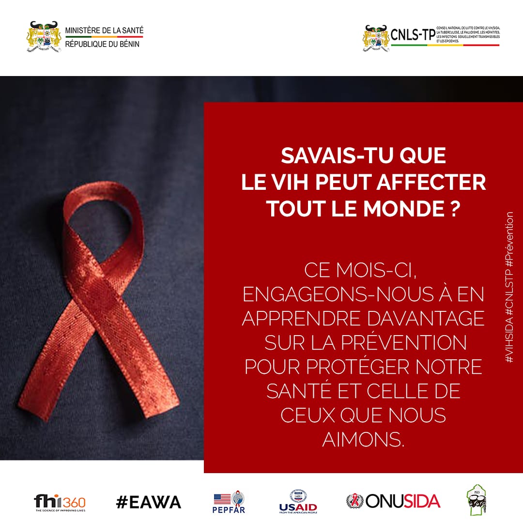 KpotinModeste's tweet photo. Savais-tu que le VIH peut affecter tout le monde ?

Ce mois-ci, engageons-nous à en apprendre davantage sur la prévention pour protéger notre santé et celle de ceux que nous aimons.

#VIHSIDA 
#CNLSTP
#Prévention https://t.co/HHL17LGHEw