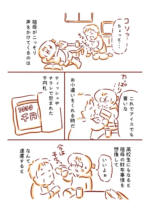 祖母からお小遣いをもらった日1/2 