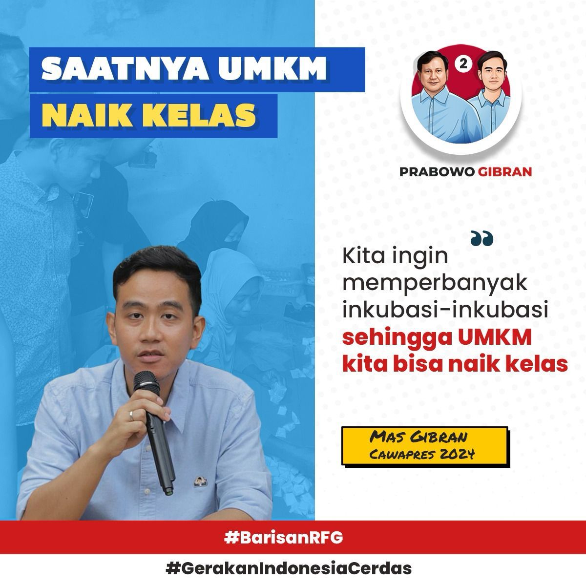 amnemsia's tweet photo. Sejahterakan para pelaku UMKM agar kreativitas mereka semakin meningkat
#MajuBarisanRFG https://t.co/9TqyjbXkHV